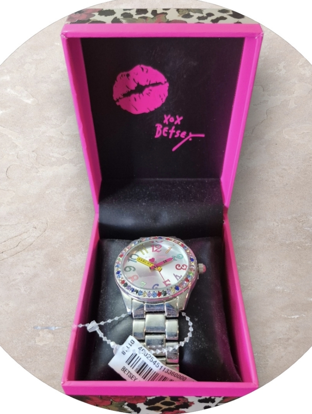 Betsey Johnson Women's Watch Glitteratzi Collection "Back to School" Design